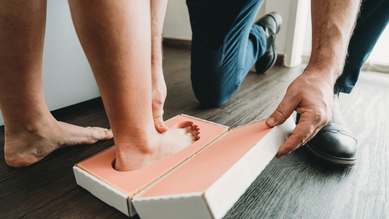 Empreinte pieds semelles orthopédiques